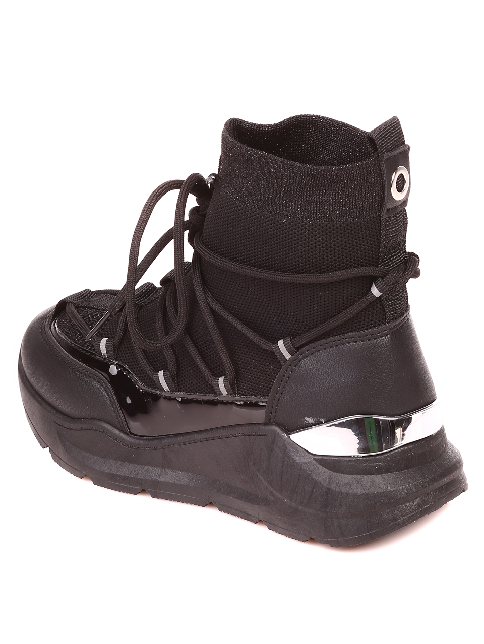 Ежедневни дамски боти в черно 2U-21526 black
