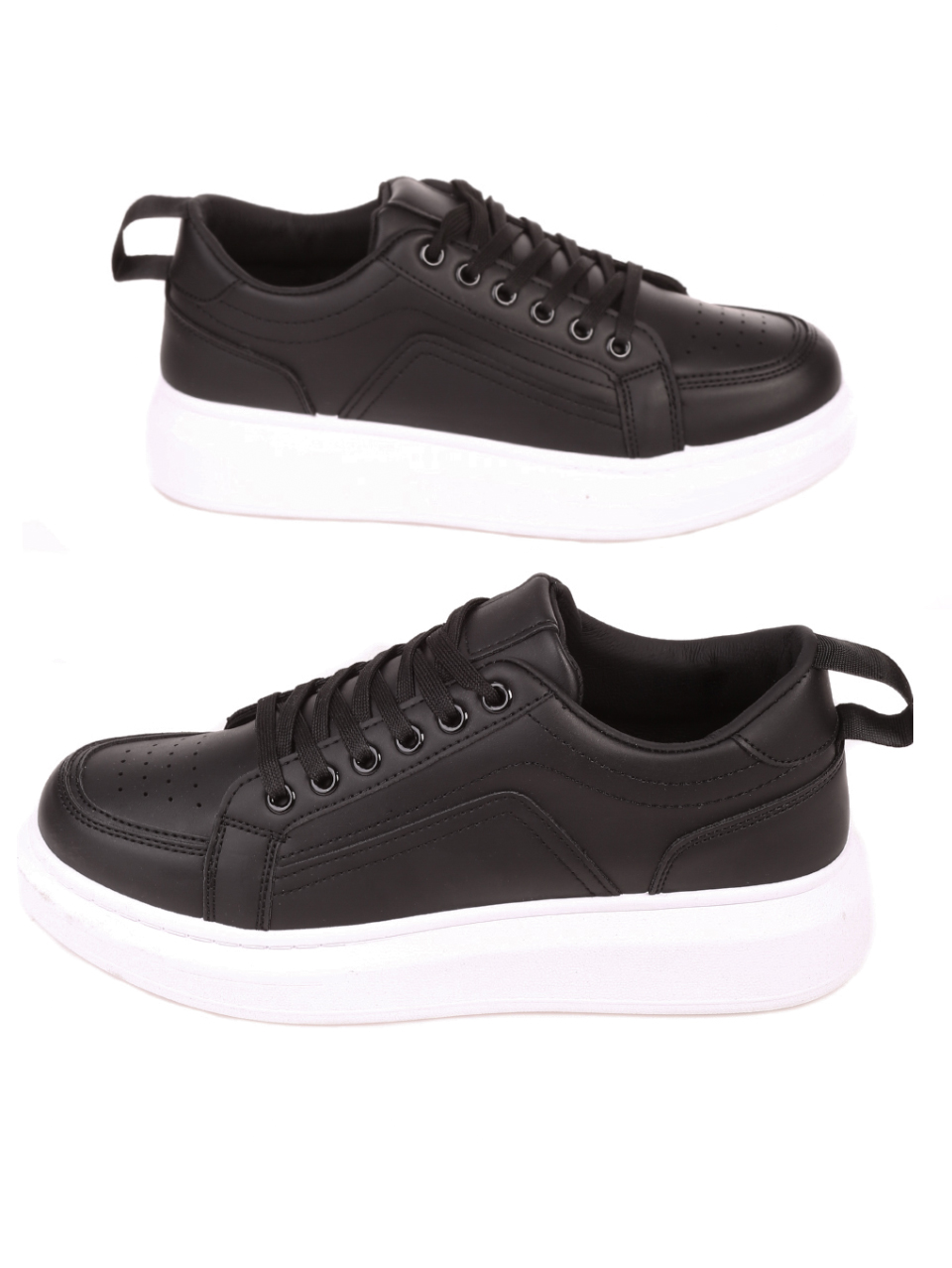 Ежедневни мъжки обувки в черно 7U-21521 black/white