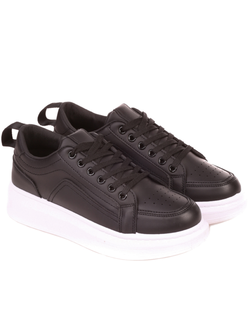 Ежедневни мъжки обувки в черно 7U-21521 black/white
