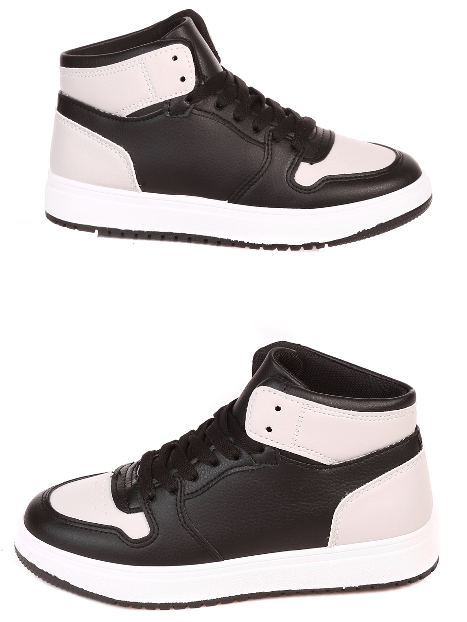 Ежедневни юношески кецове в черно и сиво 13U-21523 black/grey