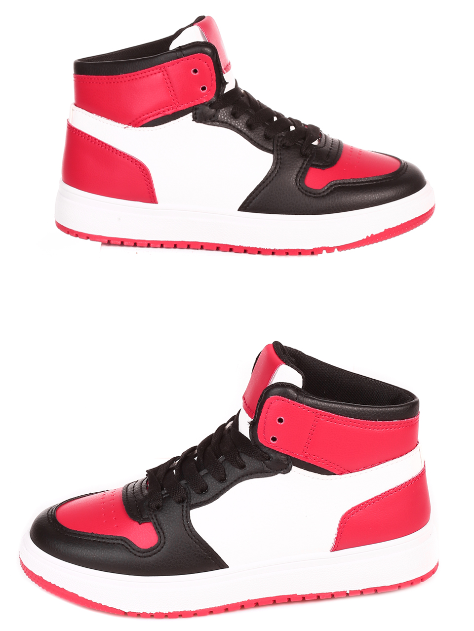 Ежедневни юношески кецове в черно и червено 13U-21523 black/red