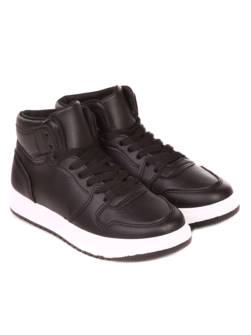Ежедневни юношески кецове в черно 13U-21523 all black 
