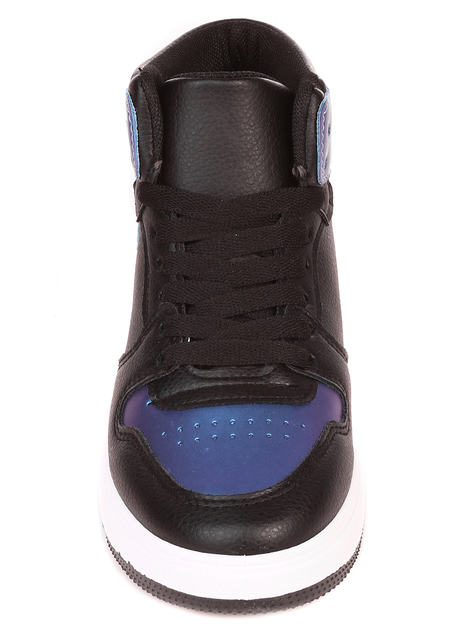 Ежедневни юношески кецове в черно и синьо 13U-21523 black/blue