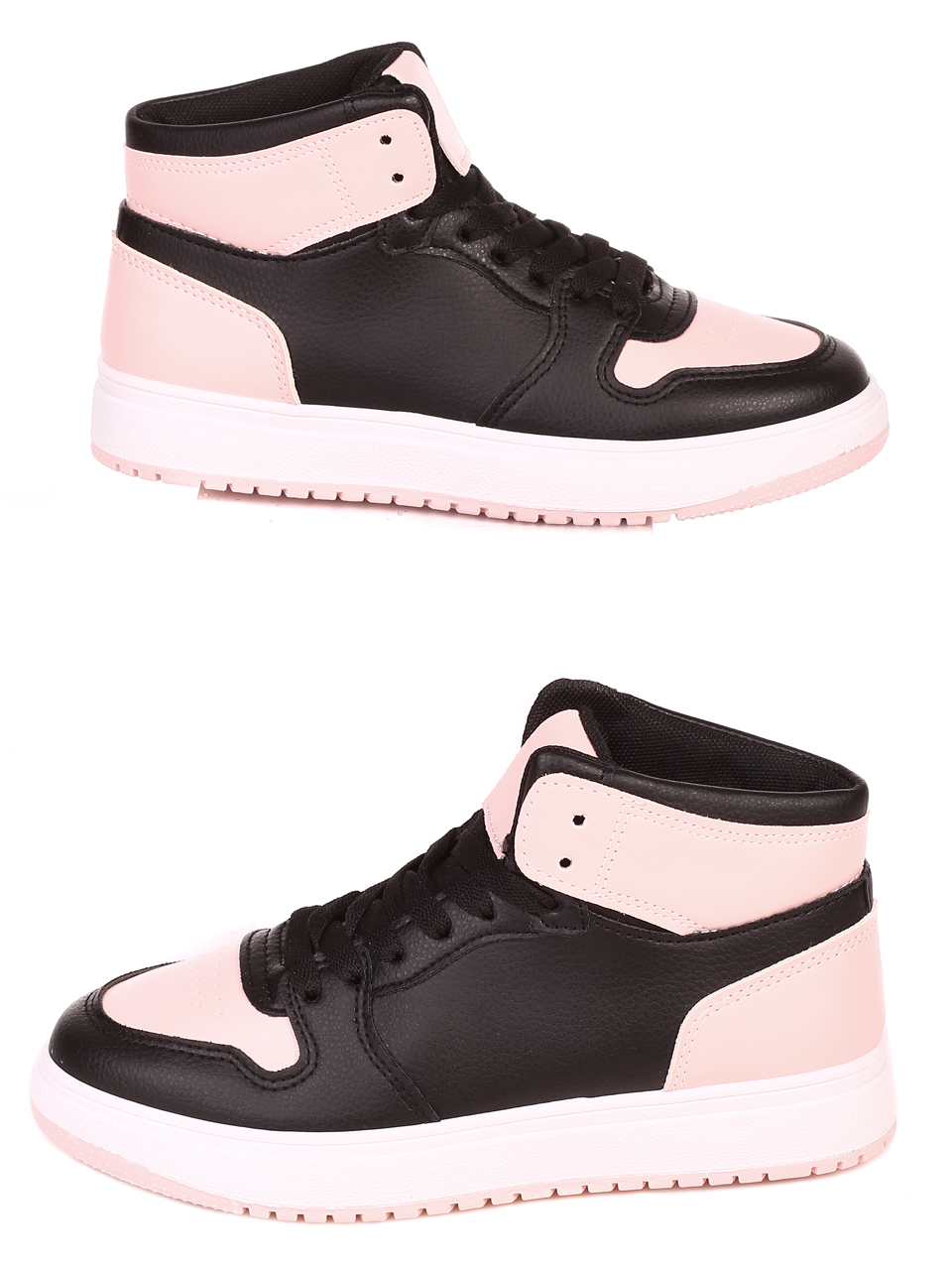 Ежедневни юношески кецове в черно и розово 13U-21523 black/pink