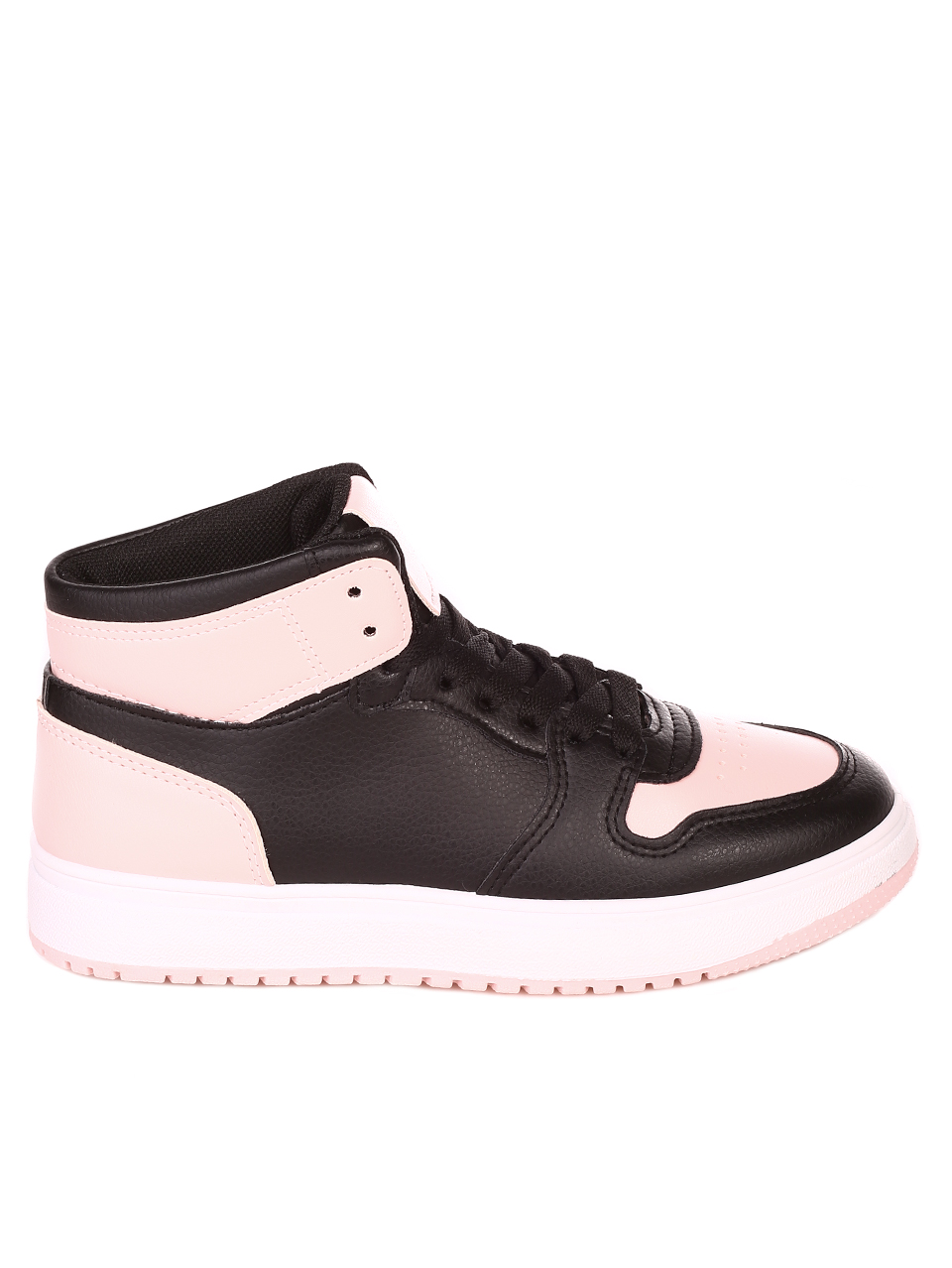 Ежедневни юношески кецове в черно и розово 13U-21523 black/pink
