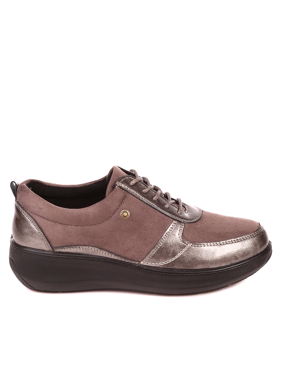 Ежедневни дамски обувки в кафяво 3C-21641 taupe/brown