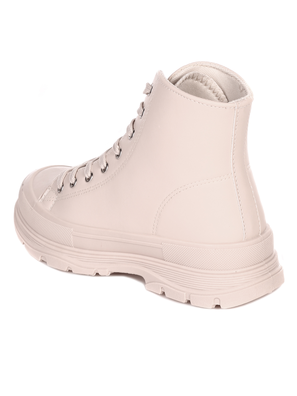 Ежедневни дамски боти в бежово 2U-21505 beige