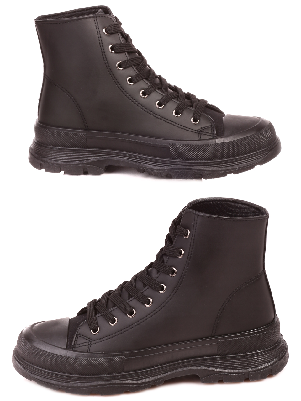 Ежедневни дамски боти в черно 2U-21505 black