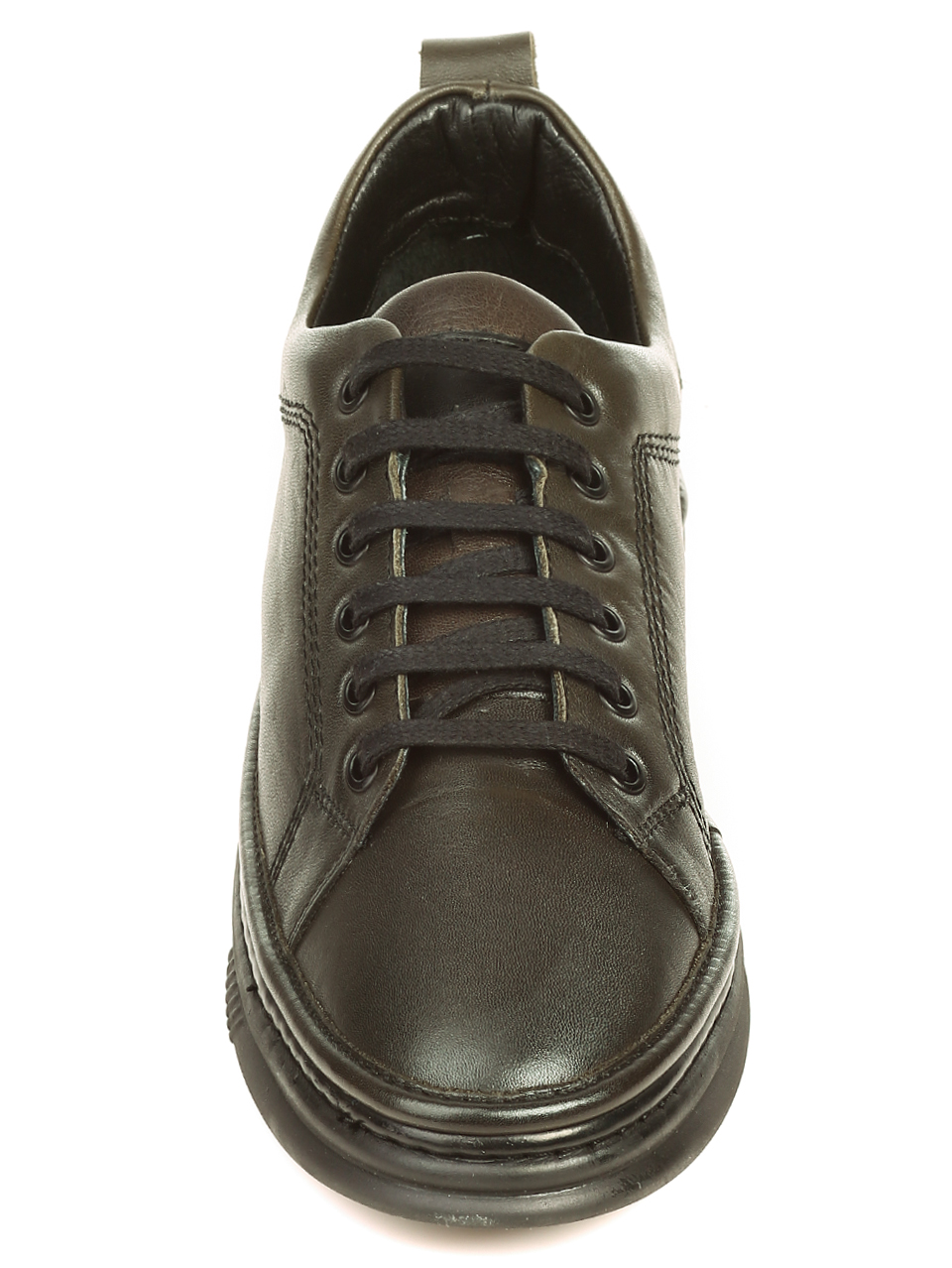 Ежедневни мъжки обувки от естествена кожа 7AT-21811 green/black