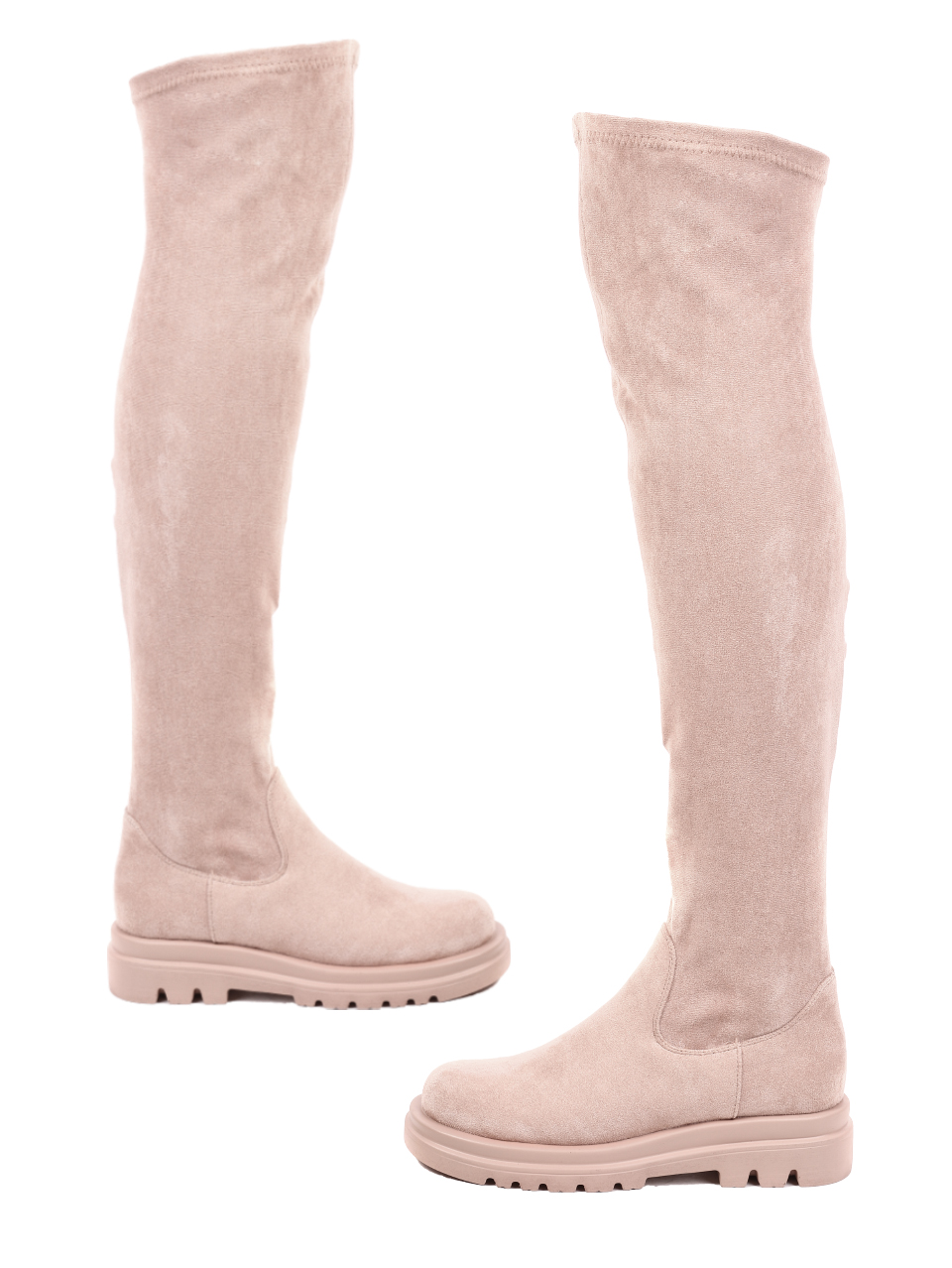 Ежедневни дамски ботуши в бежово 1M-21533 beige