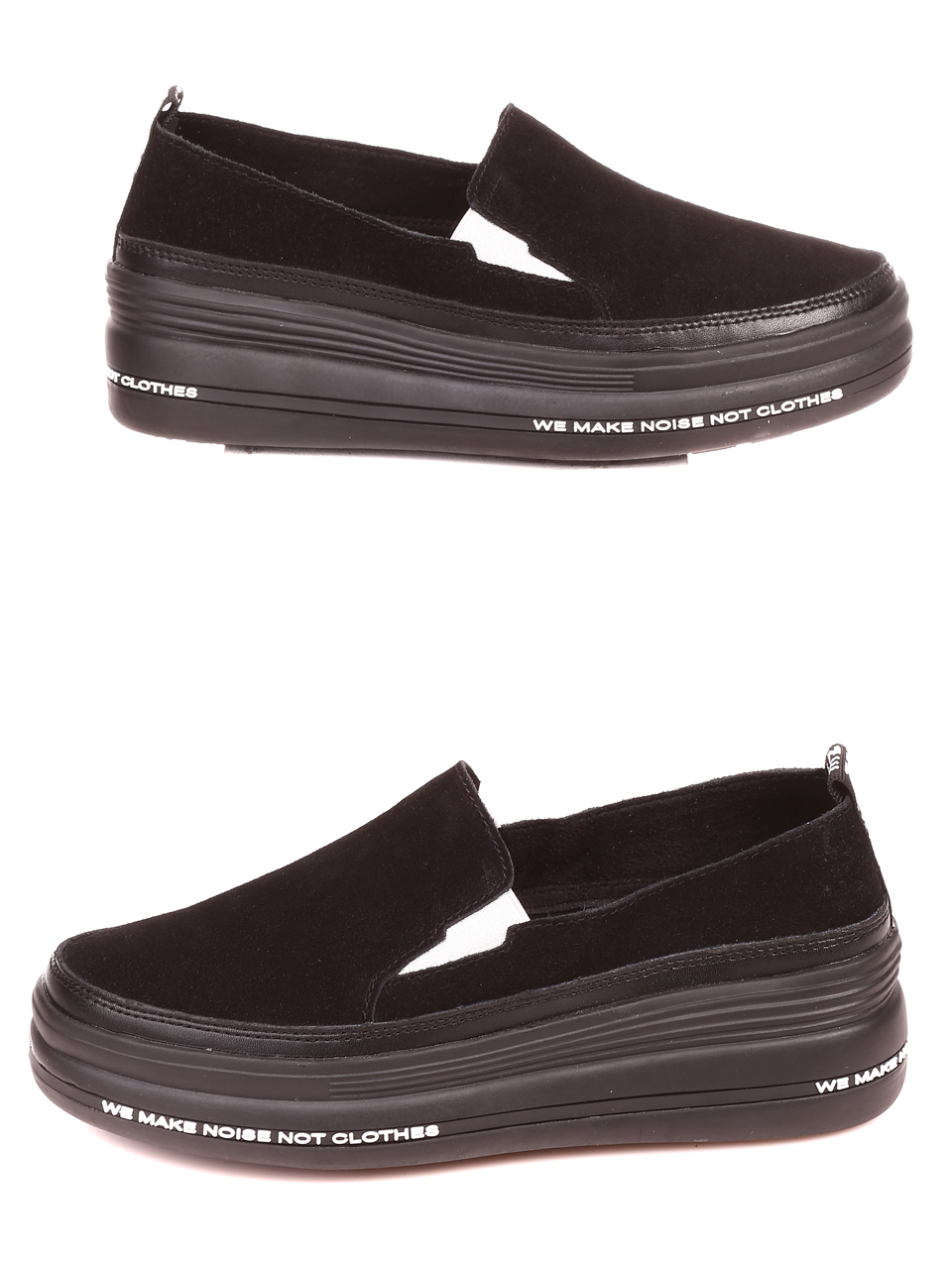 Ежедневни дамски обувки от естествен велур 3AF-21582 black 
