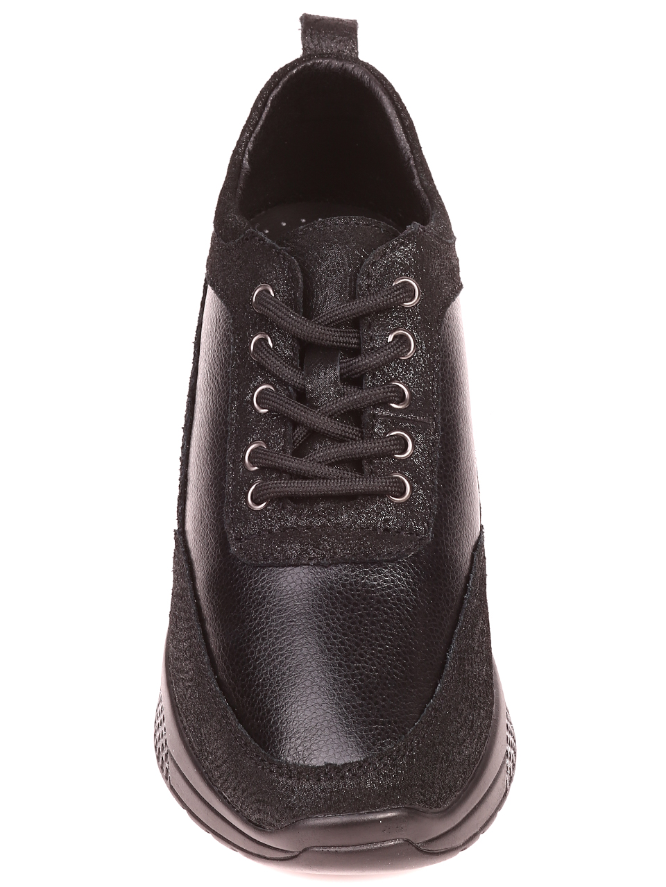 Ежедневни дамски обувки от естествена кожа в черно 3AF-21705 black