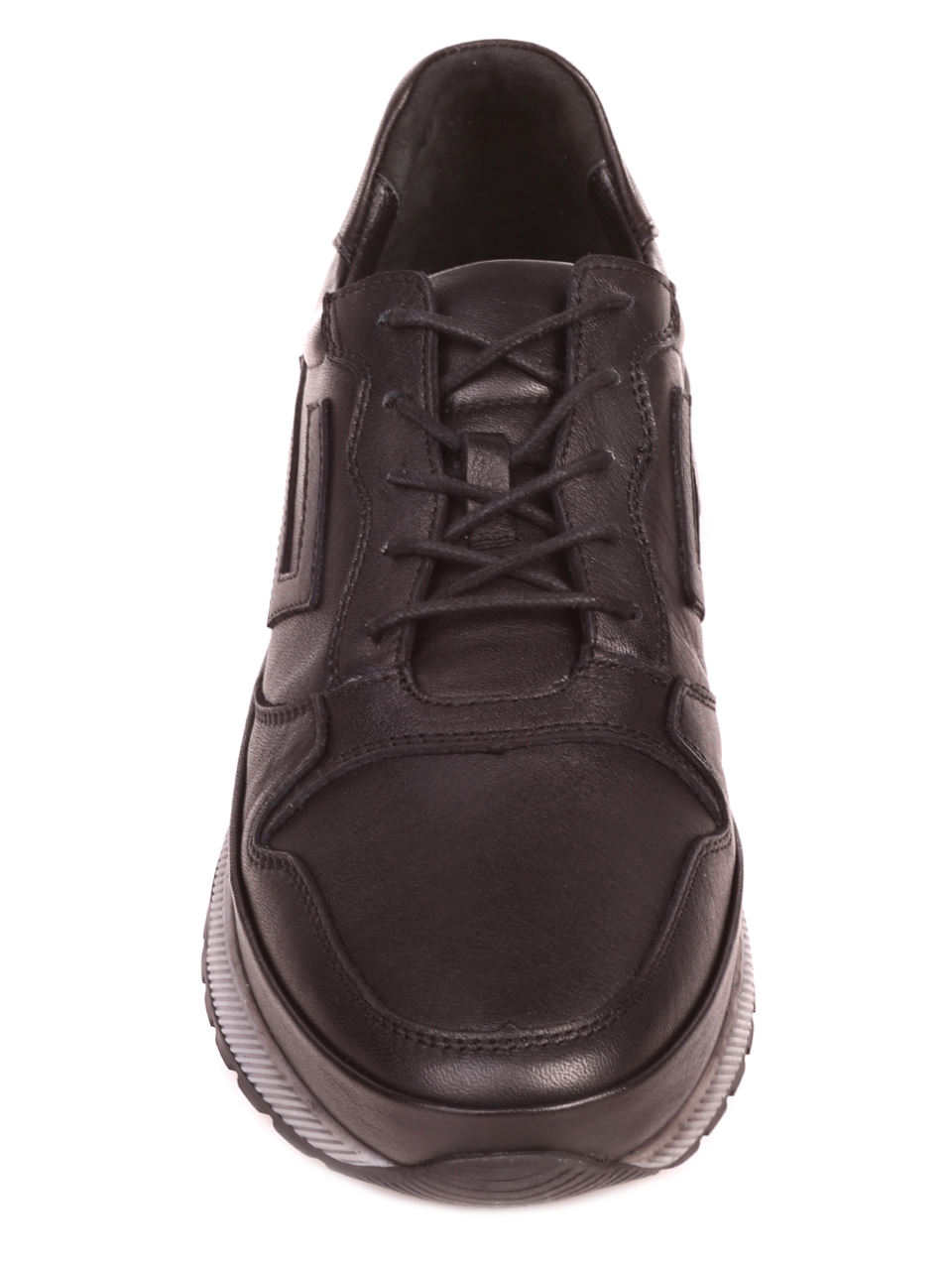 Ежедневни мъжки обувки от естествена кожа 7AT-21804 black