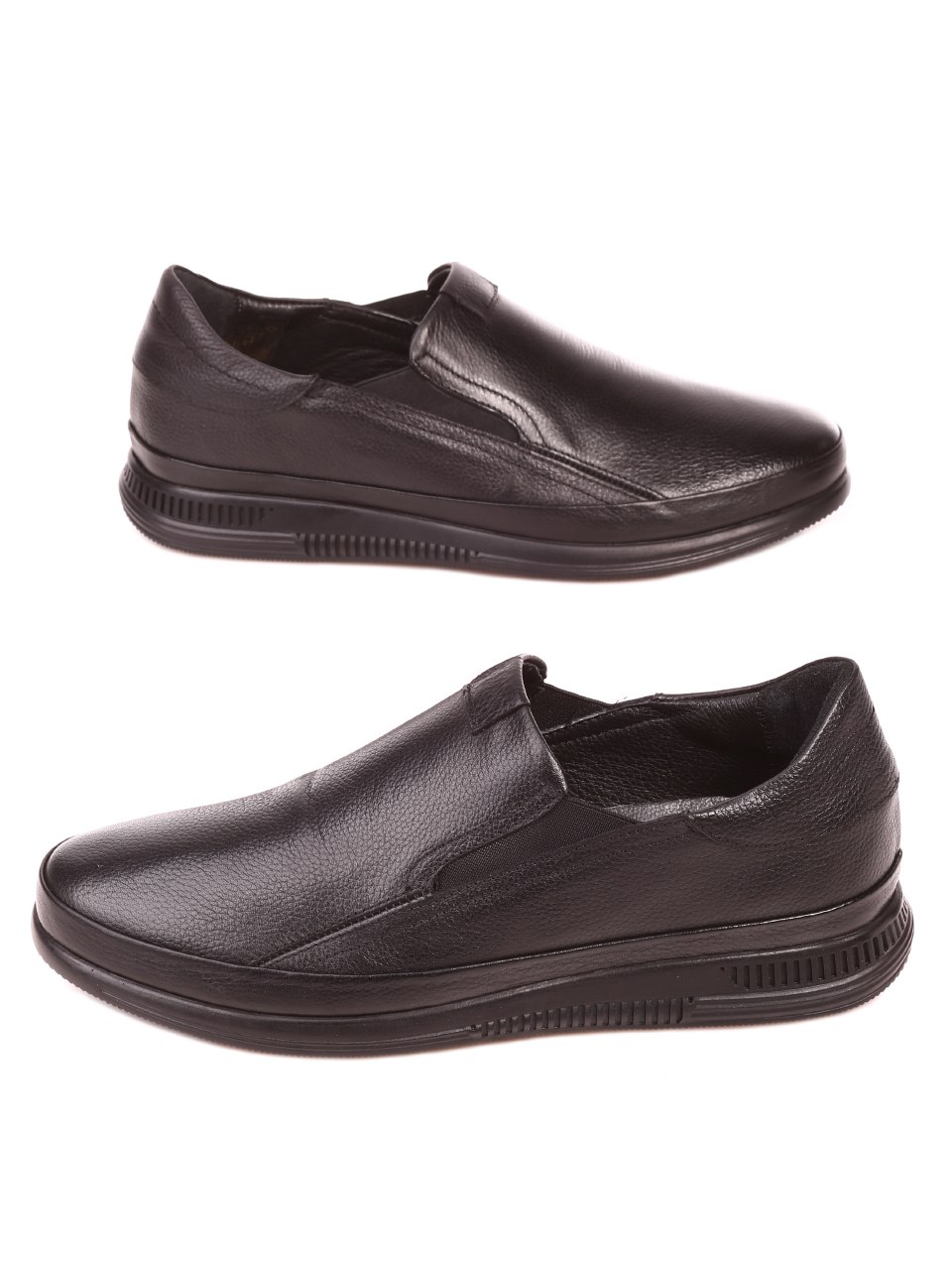 Ежедневни мъжки обувки от естествена кожа 7AT-21879 black