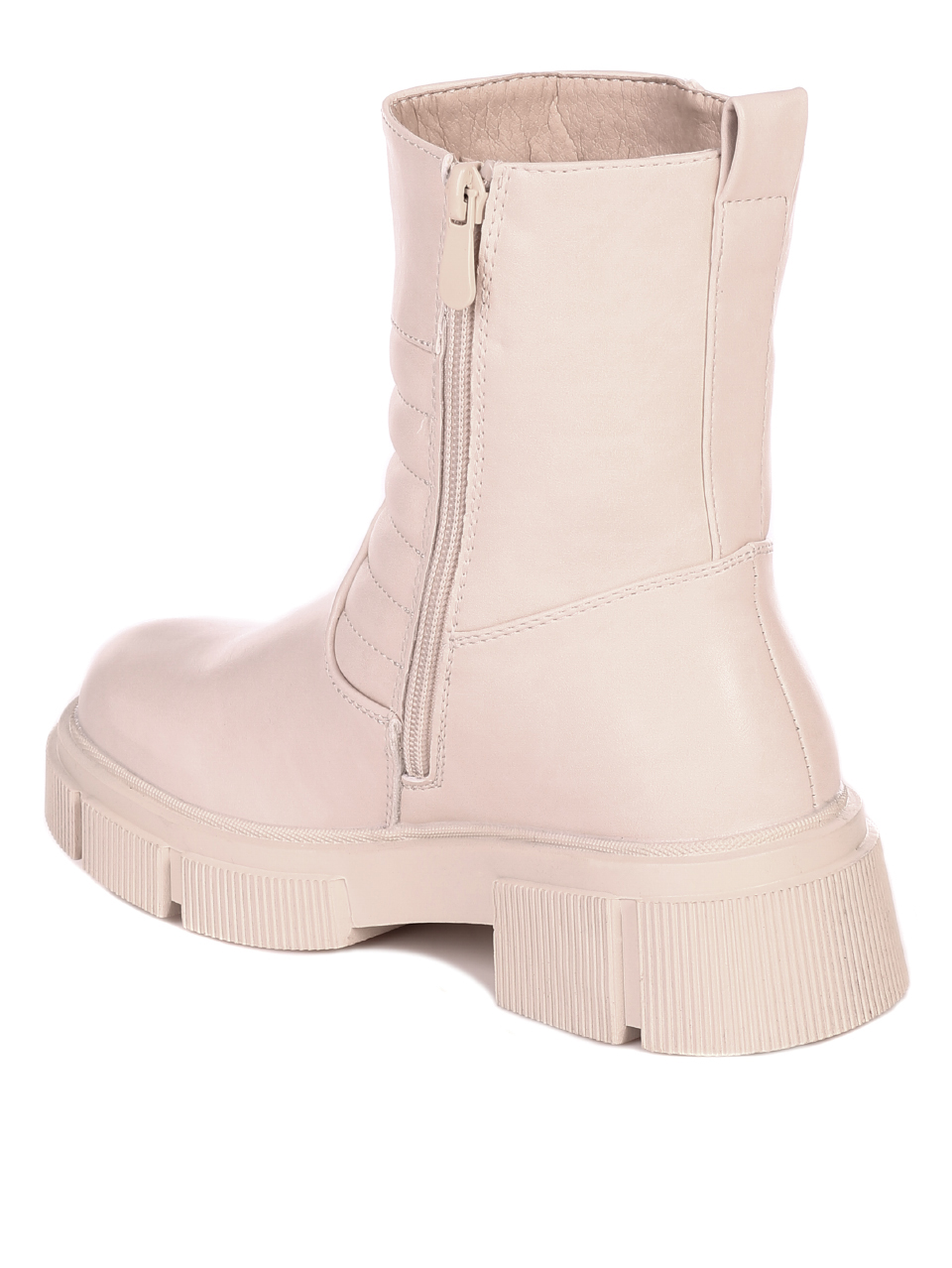Ежедневни дамски боти в бежово 2R-21598 beige
