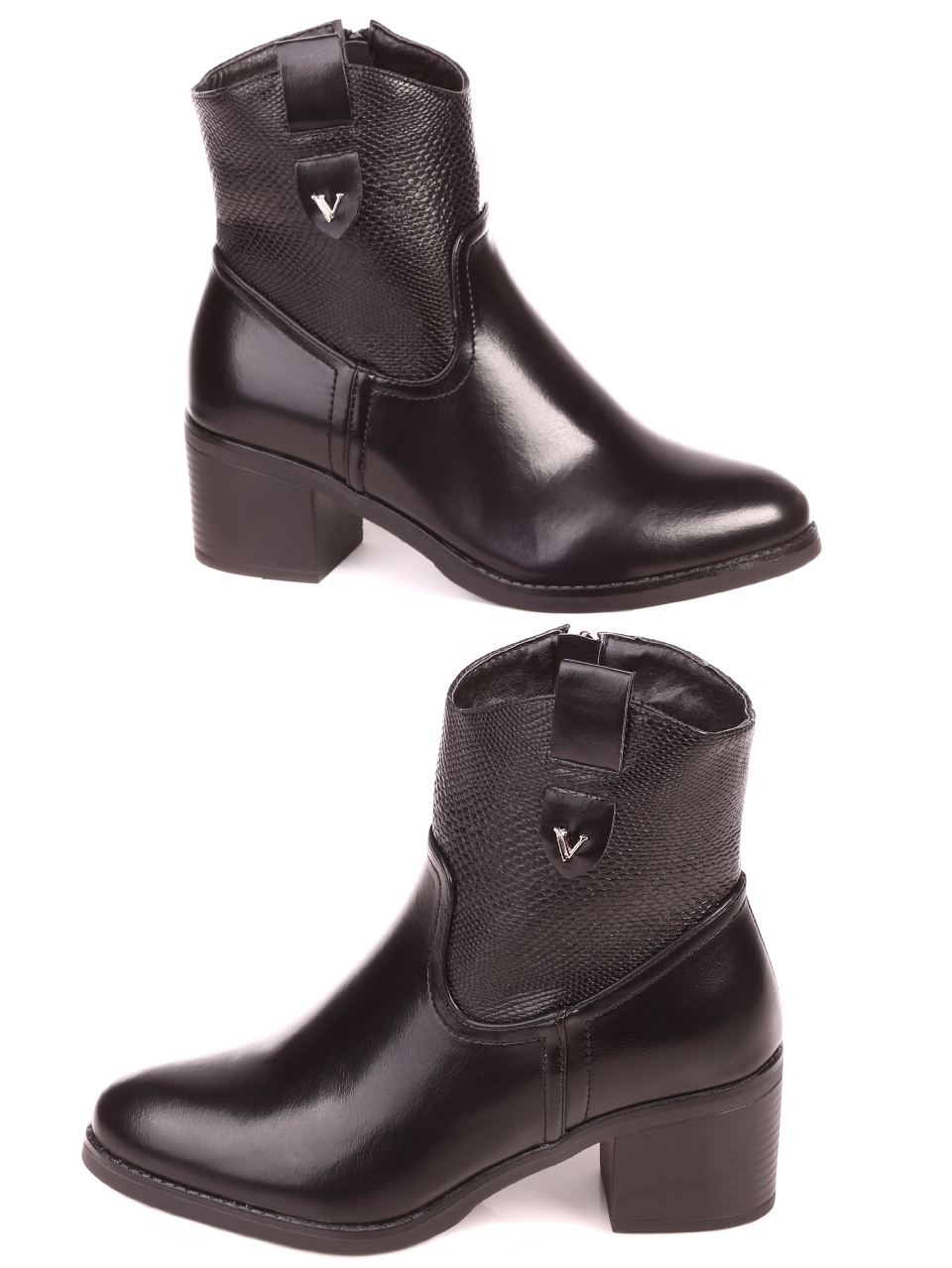 Ежедневни дамски боти в черно 2R-21610 black
