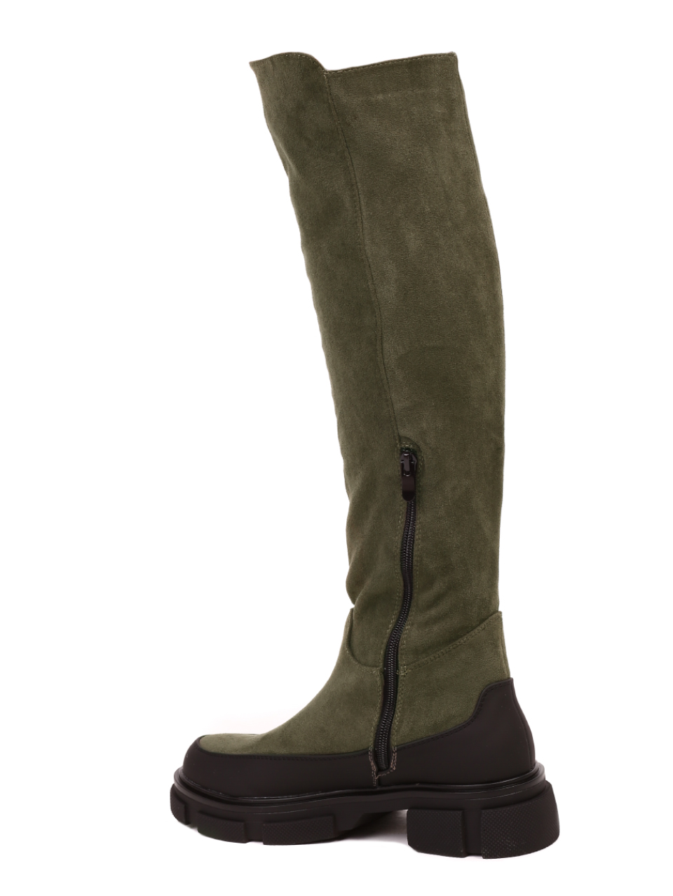 Ежедневни дамски ботуши в зелено 1S-21710 green