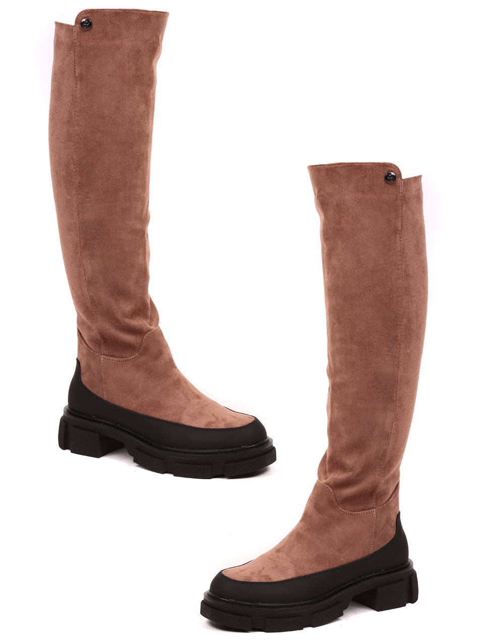 Ежедневни дамски ботуши в бежово 1S-21710 beige
