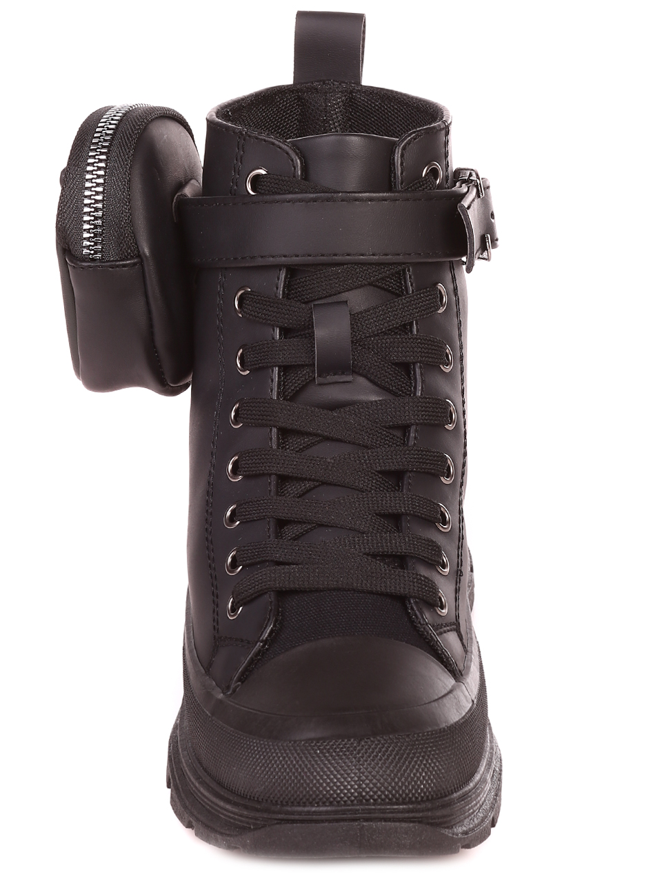 Ежедневни дамски боти в черно 2U-21502 all black