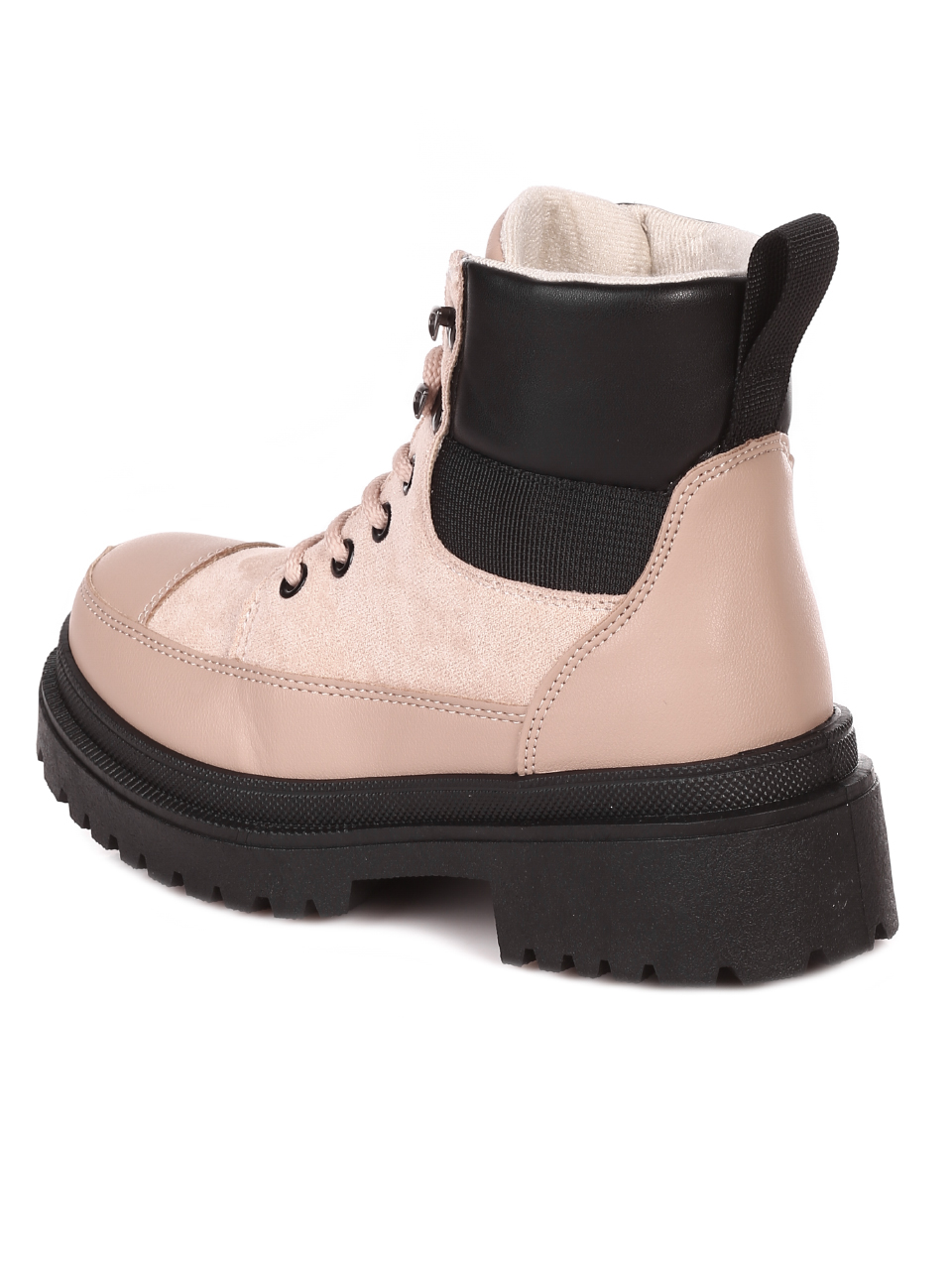 Ежедневни дамски боти в бежово 2U-21511 beige