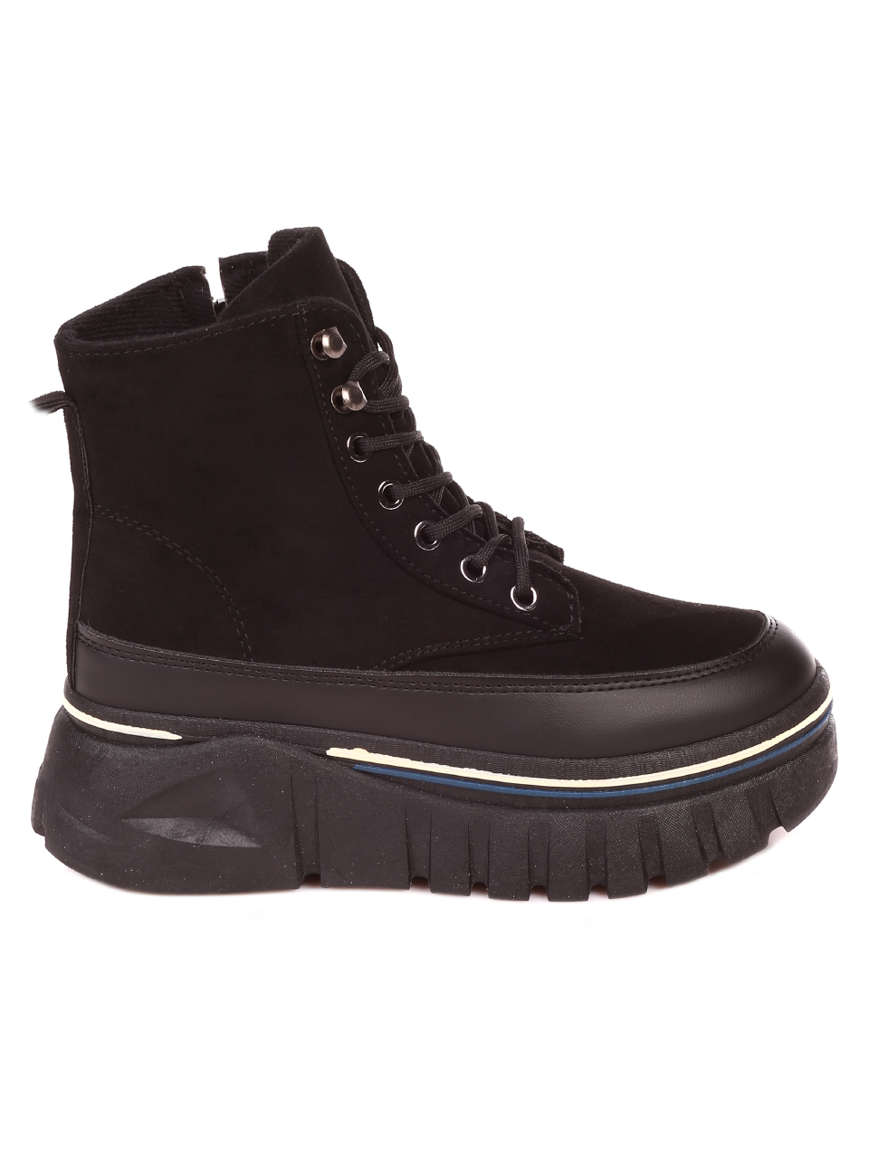 Дамски боти на платформа в черно 2U-21518 black