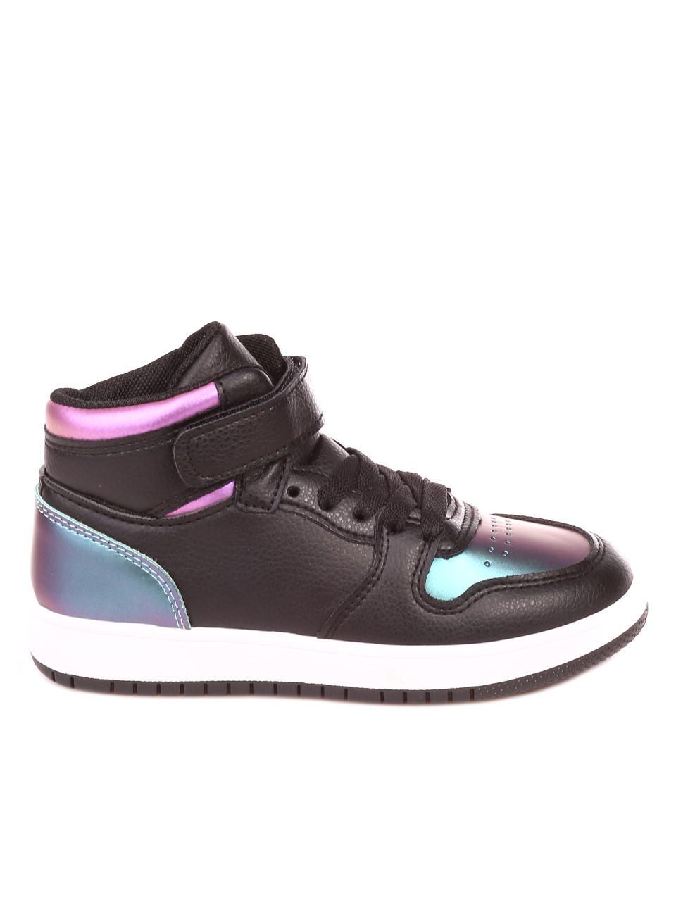 Ежедневни детски кецове в черно 19U-21524 black/fuchsia