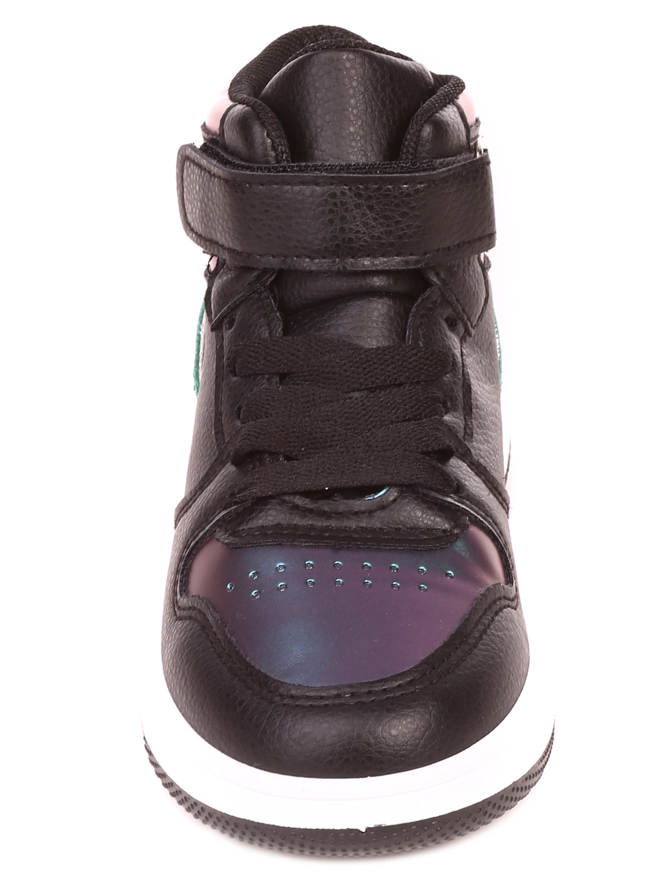 Ежедневни детски кецове в черно 19U-21524 black/fuchsia