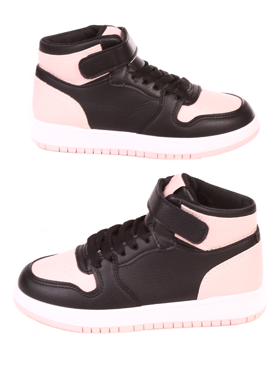 Ежедневни детски кецове в черно и розово 19U-21524 black/pink