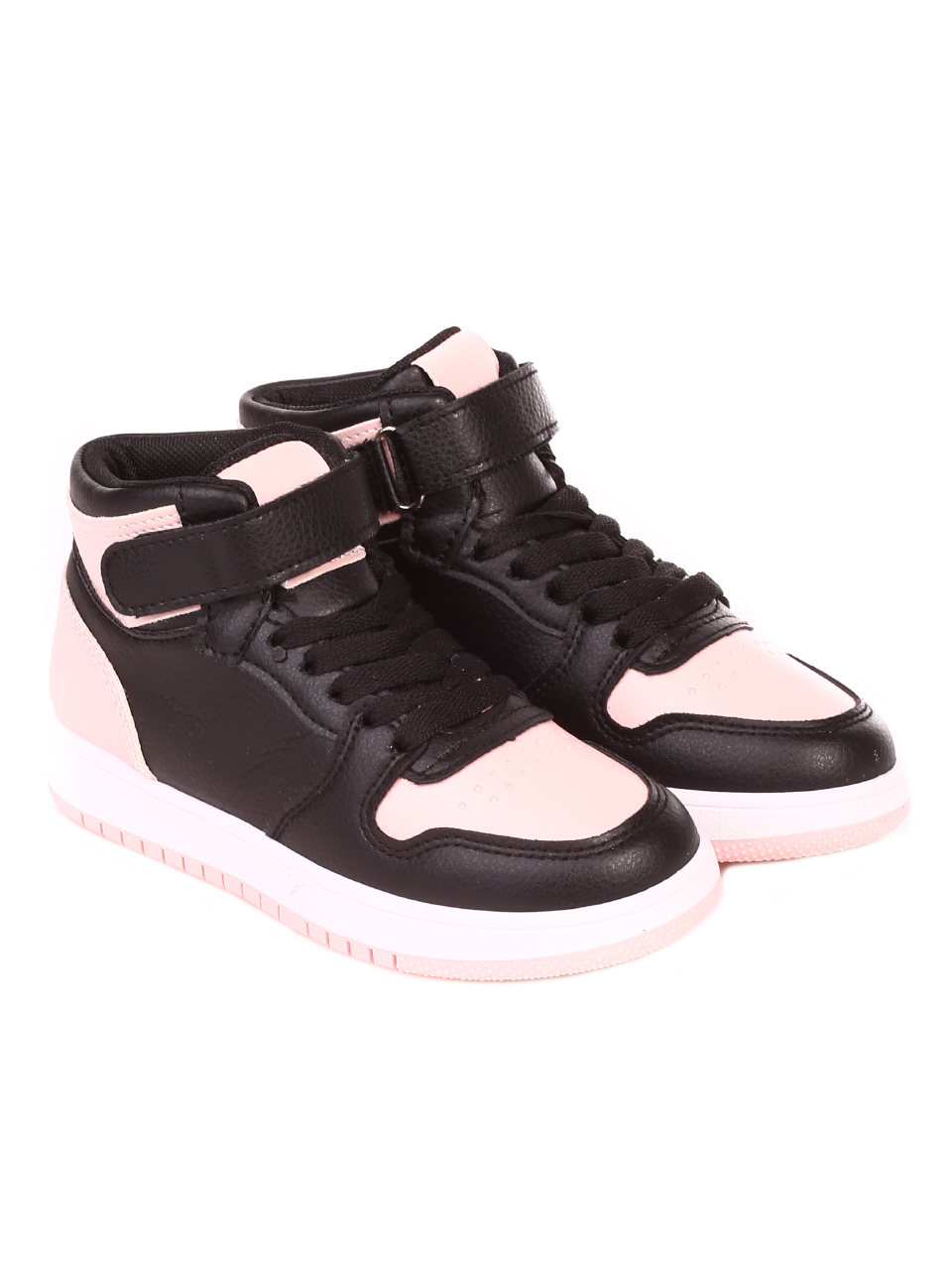 Ежедневни детски кецове в черно и розово 19U-21524 black/pink