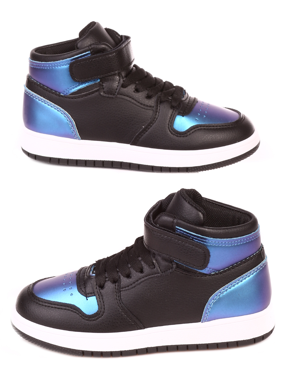 Ежедневни детски кецове в черно и синьо 19U-21524 black/blue