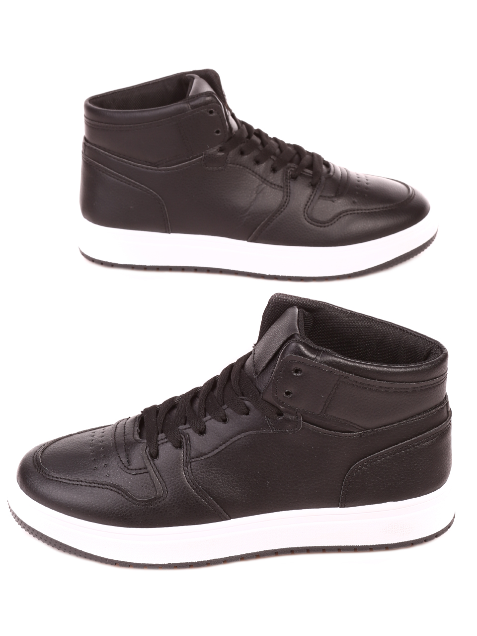 Ежедневни мъжки боти, тип кец, в черно 6U-21520 all black