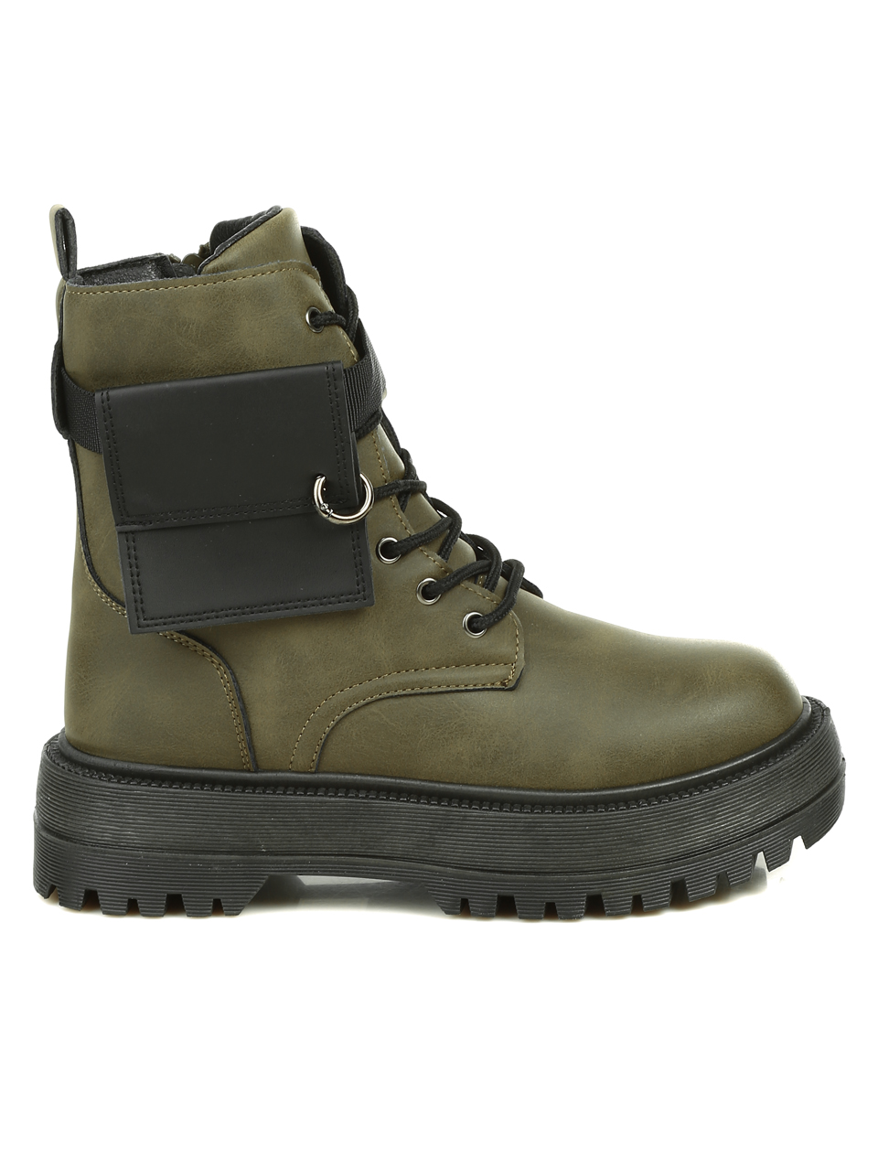 Ежедневни дамски боти в цвят каки  2U-21517 khaki