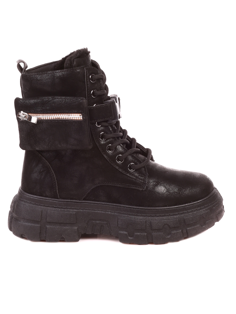 Ежедневни дамски боти в черно 2U-21708 black
