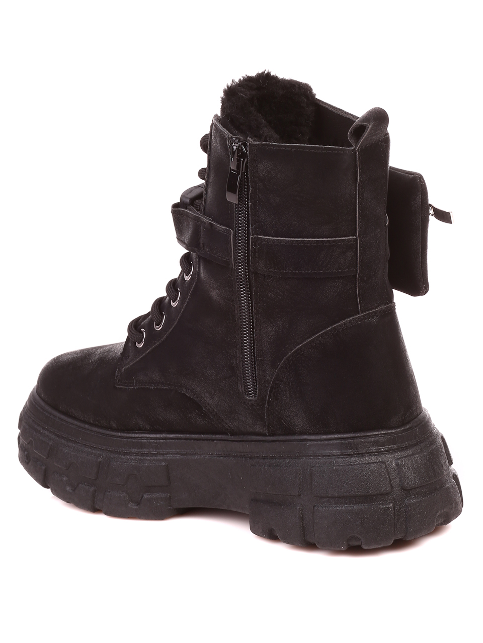 Ежедневни дамски боти в черно 2U-21708 black