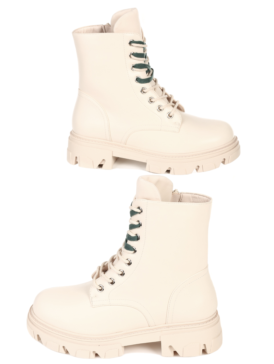 Ежедневни дамски боти в бежово 2R-21620 beige