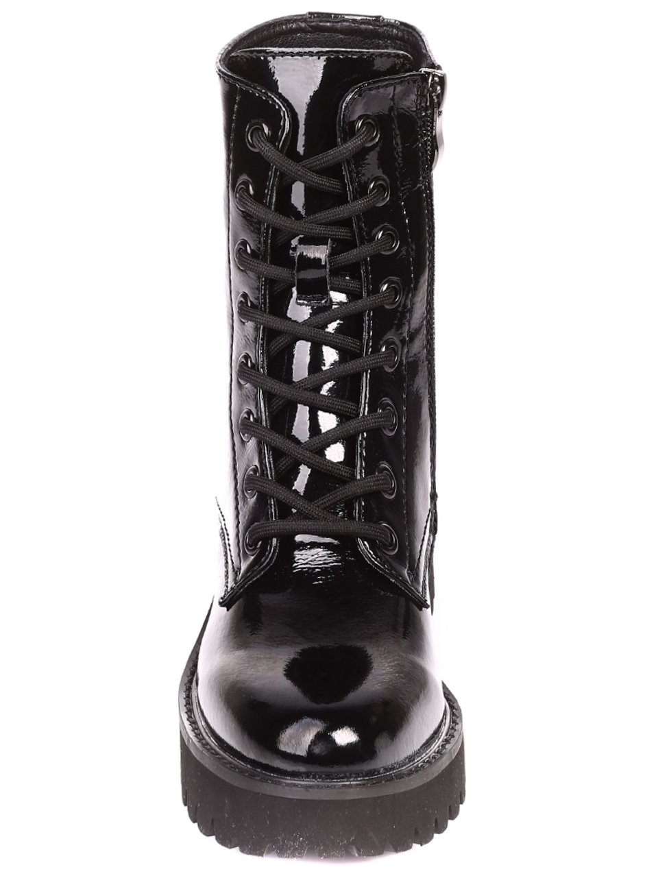 Дамски лачени боти от естествен лак в черно 2AF-21596 black patent