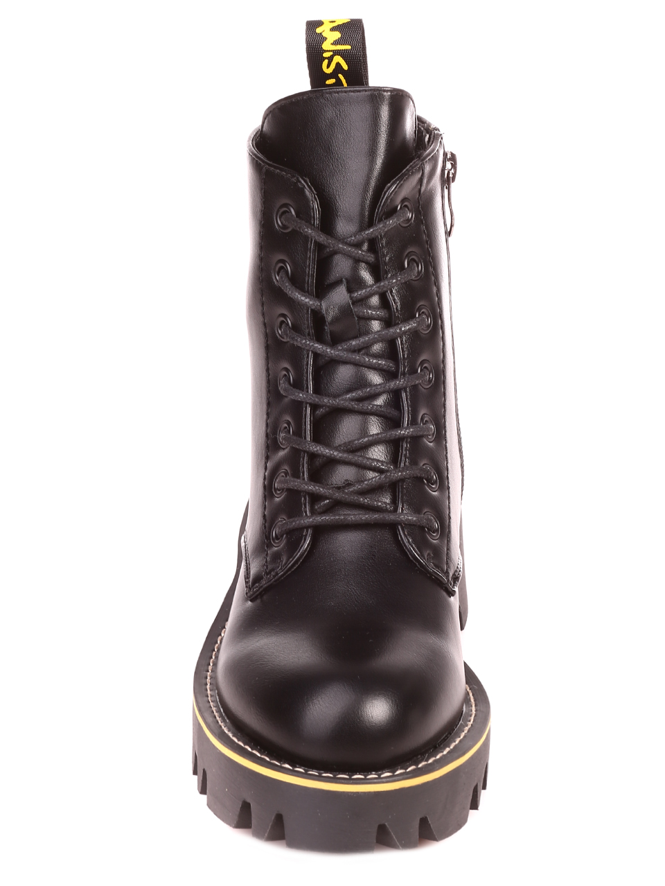 Ежедневни дамски боти в черно 2P-21681 black/yellow
