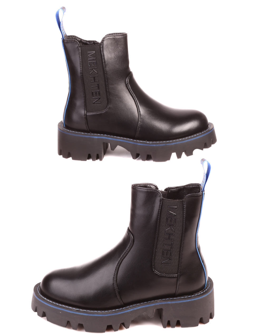 Еждневни дамски боти в черно 2P-21683 black/blue
