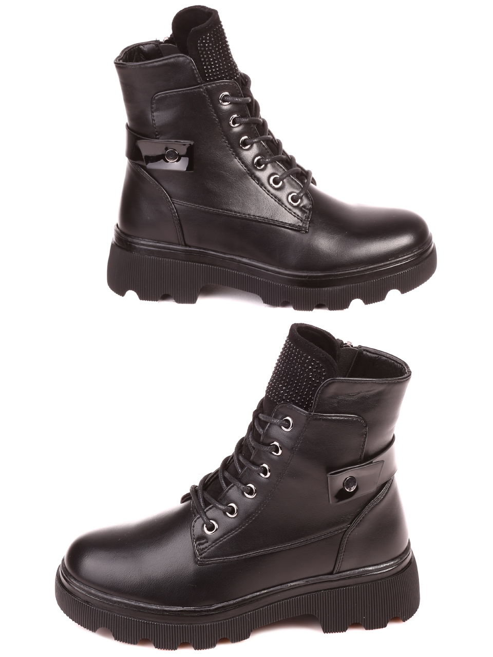 Ежедневни дамски боти в черно 2P-21686 black