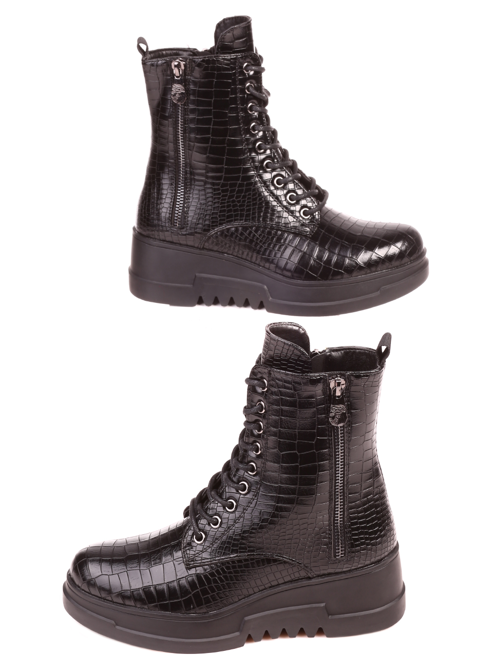 Ежедневни дамски боти в черно 2P-21687 black