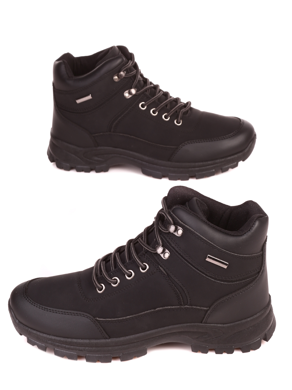 Ежедневни мъжки боти в черно 6U-21636 all black