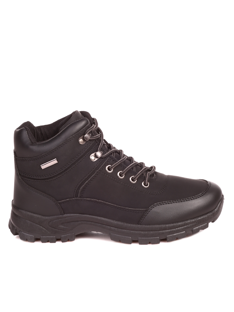 Ежедневни мъжки боти в черно 6U-21636 all black