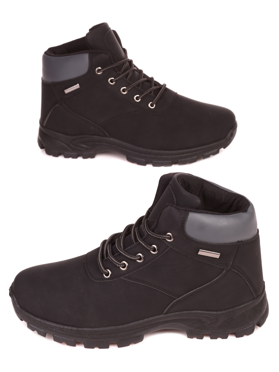 Ежедневни мъжки боти в черно 6U-21637 black