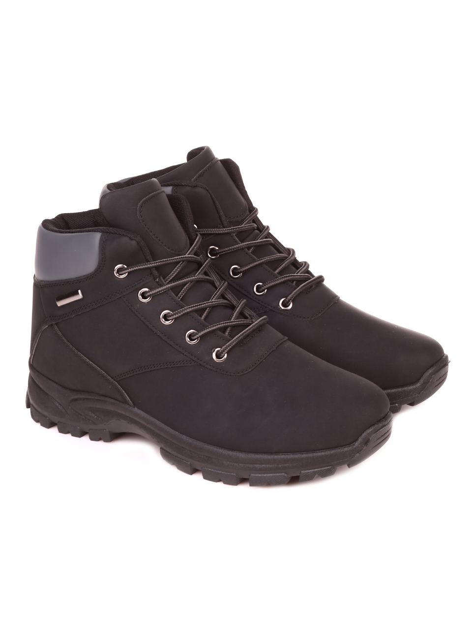 Ежедневни мъжки боти в черно 6U-21637 black