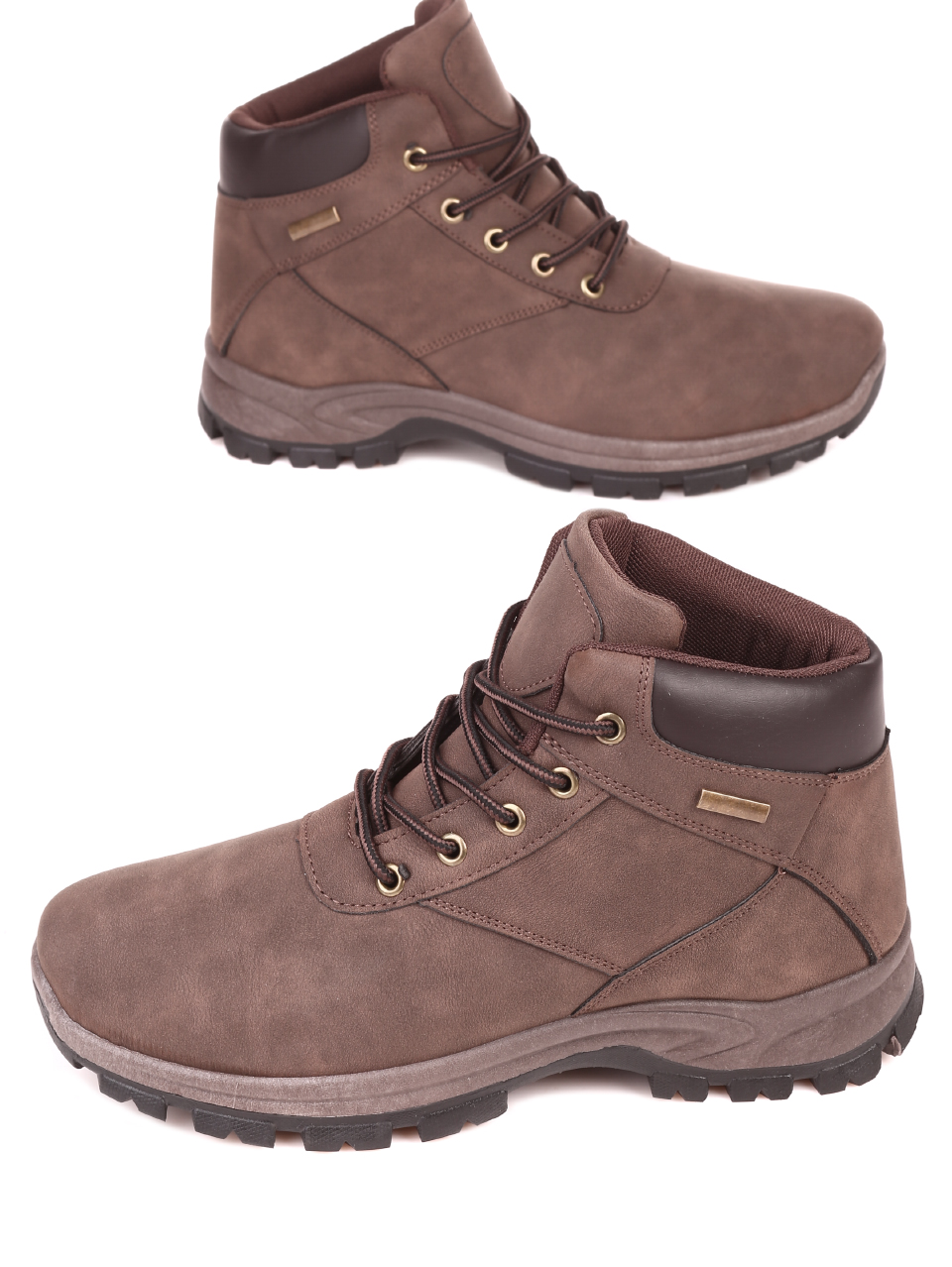 Ежедневни мъжки боти в кафяво 6U-21637 brown