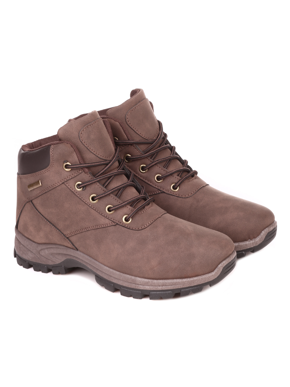 Ежедневни мъжки боти в кафяво 6U-21637 brown