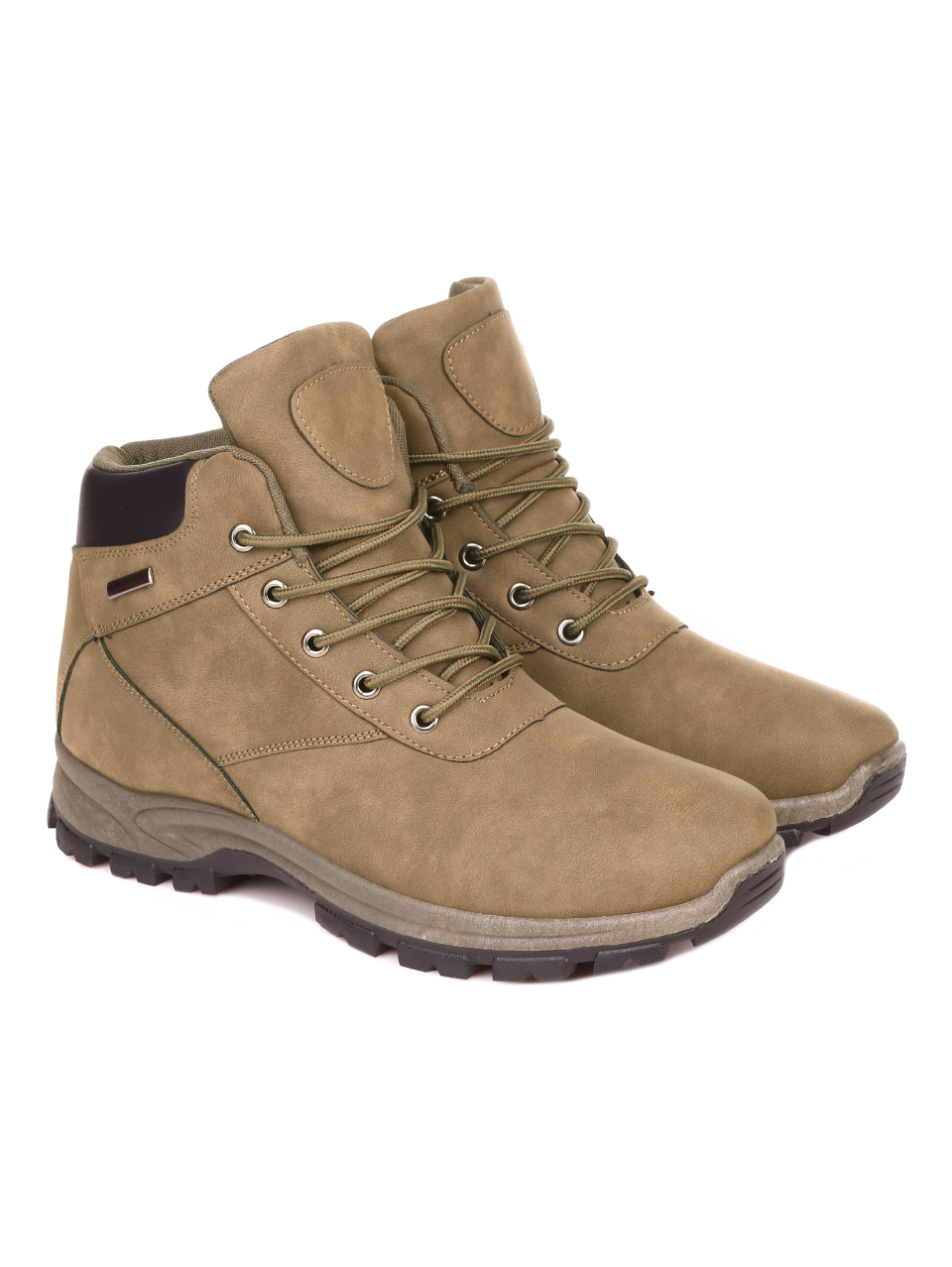 Ежедневни мъжки боти в цвят каки 6U-21637 khaki