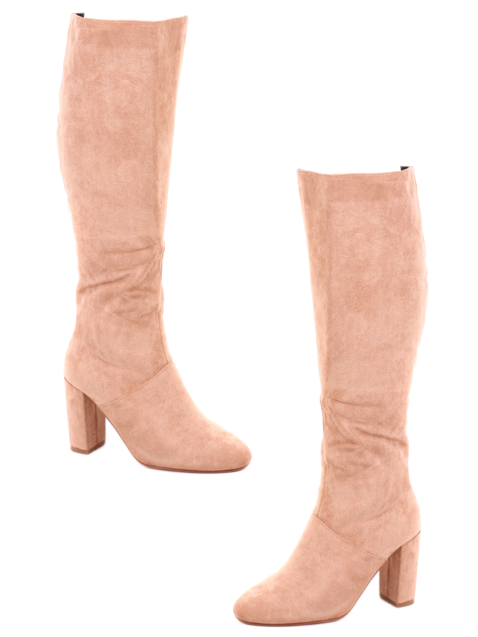 Елегантни дамски ботуши в бежово 1M-21718 beige
