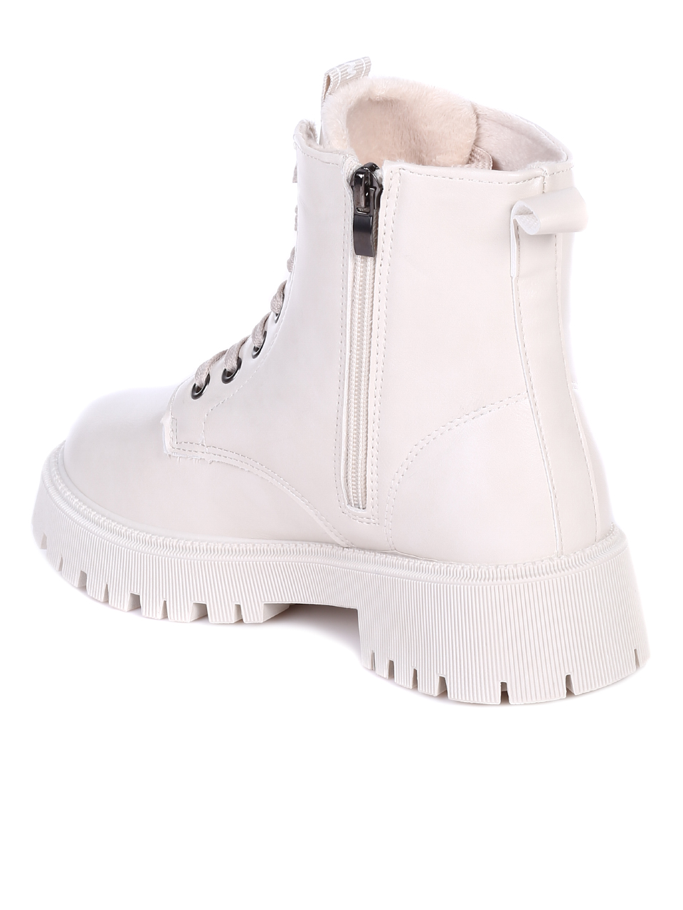 Ежедневни дамски боти в бежово 2U-21731 beige