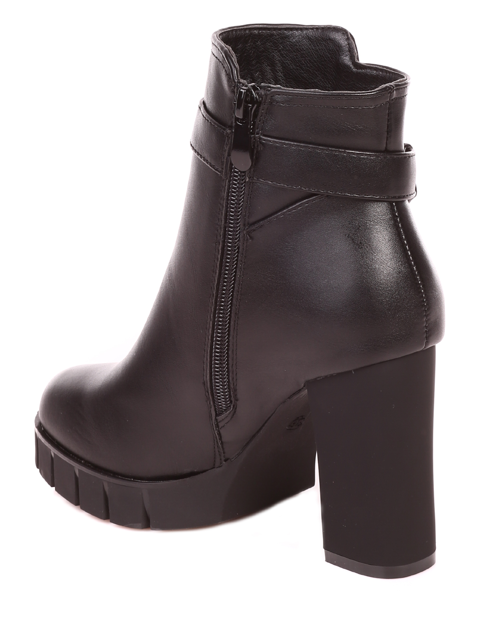 Елегантни дамски боти на ток в черно 2R-21750 black